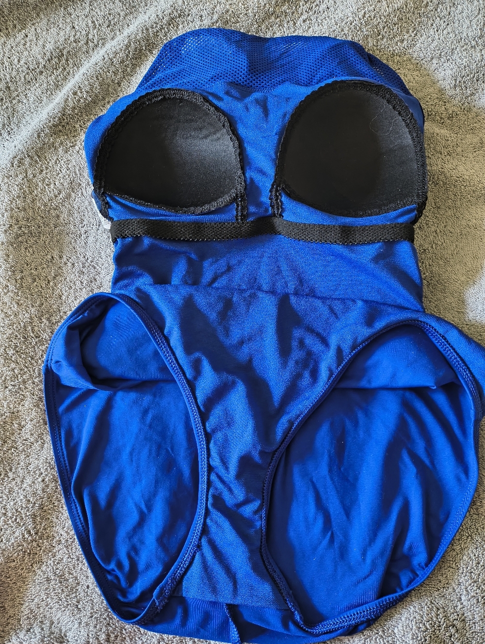 Lauren Ralph Lauren One-Piece Swimsuit Blue Size 10 Summer Beach Poolside Cruise - Picture 11 of 14